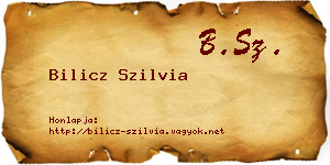 Bilicz Szilvia névjegykártya