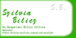 szilvia bilicz business card